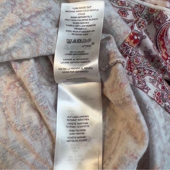 Lauren Ralph Lauren Floral Paisley Print Cotton 2 Piece Comfy Sleep Pajama Set - Picture 12 of 14